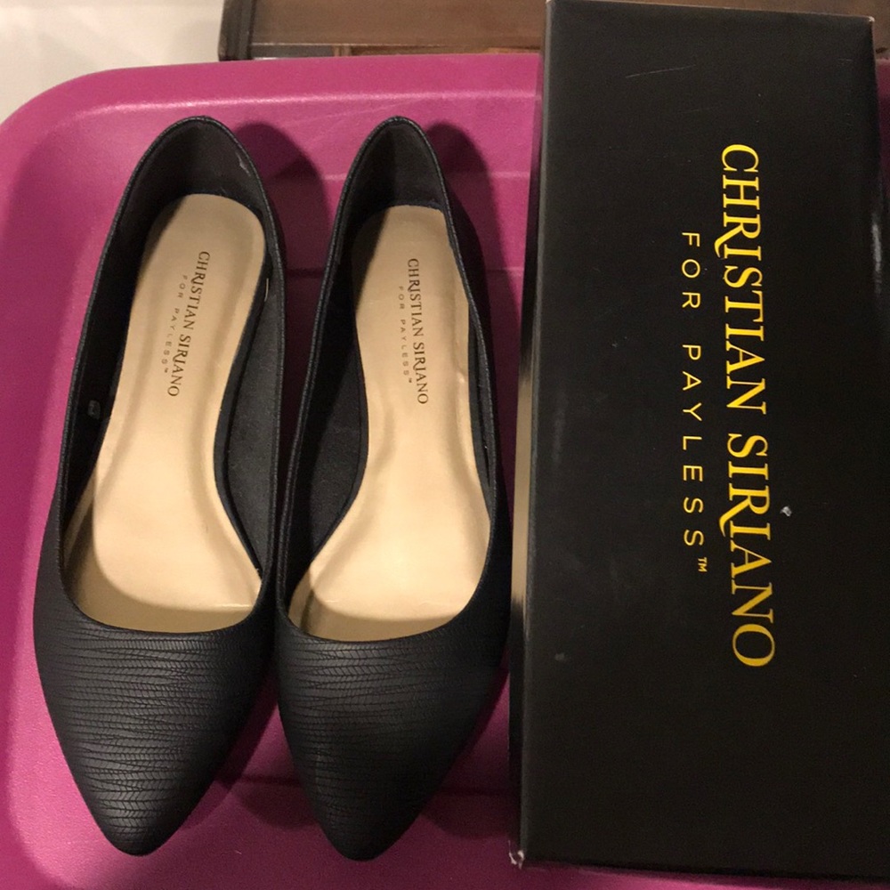 Christian Siriano black Flats NWOT